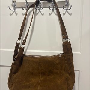 Torrid Brown Faux Suede Shoulder Bag